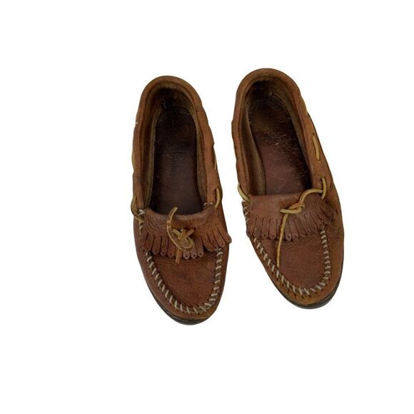 Minnetonka Brown Moccasins. Sz 7 - Picture 3 of 4